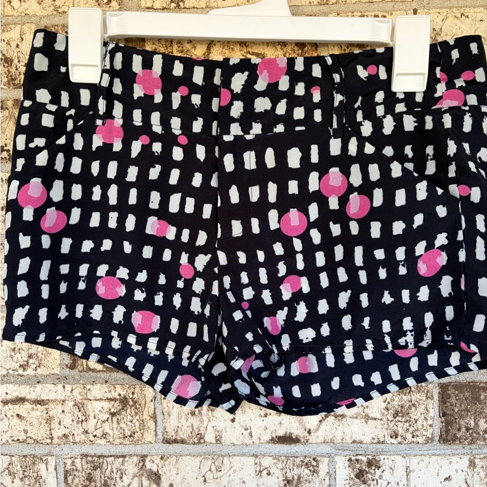 THML Shorts with Black and Pink Pattern